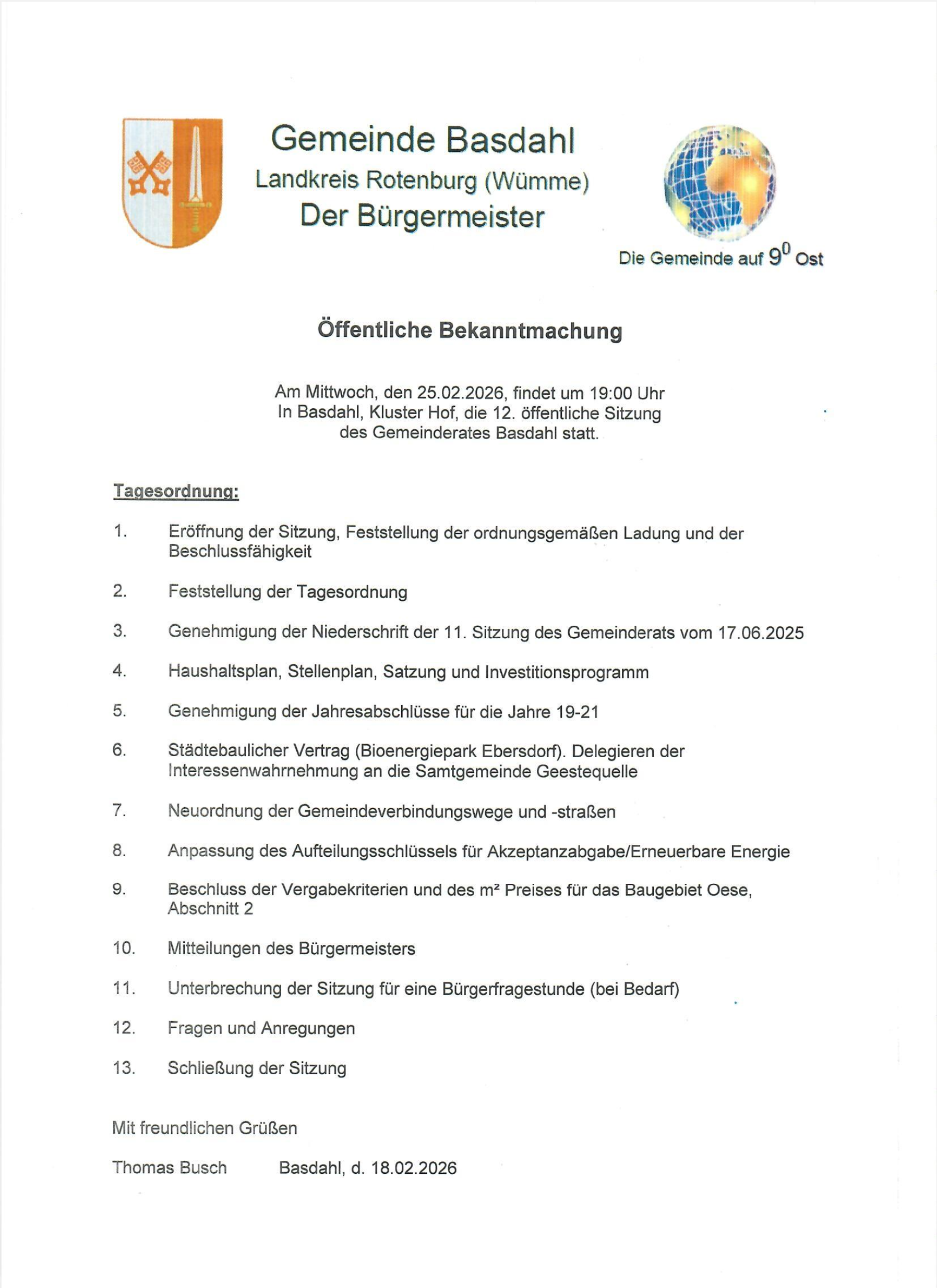 Ratssitzung 25022026